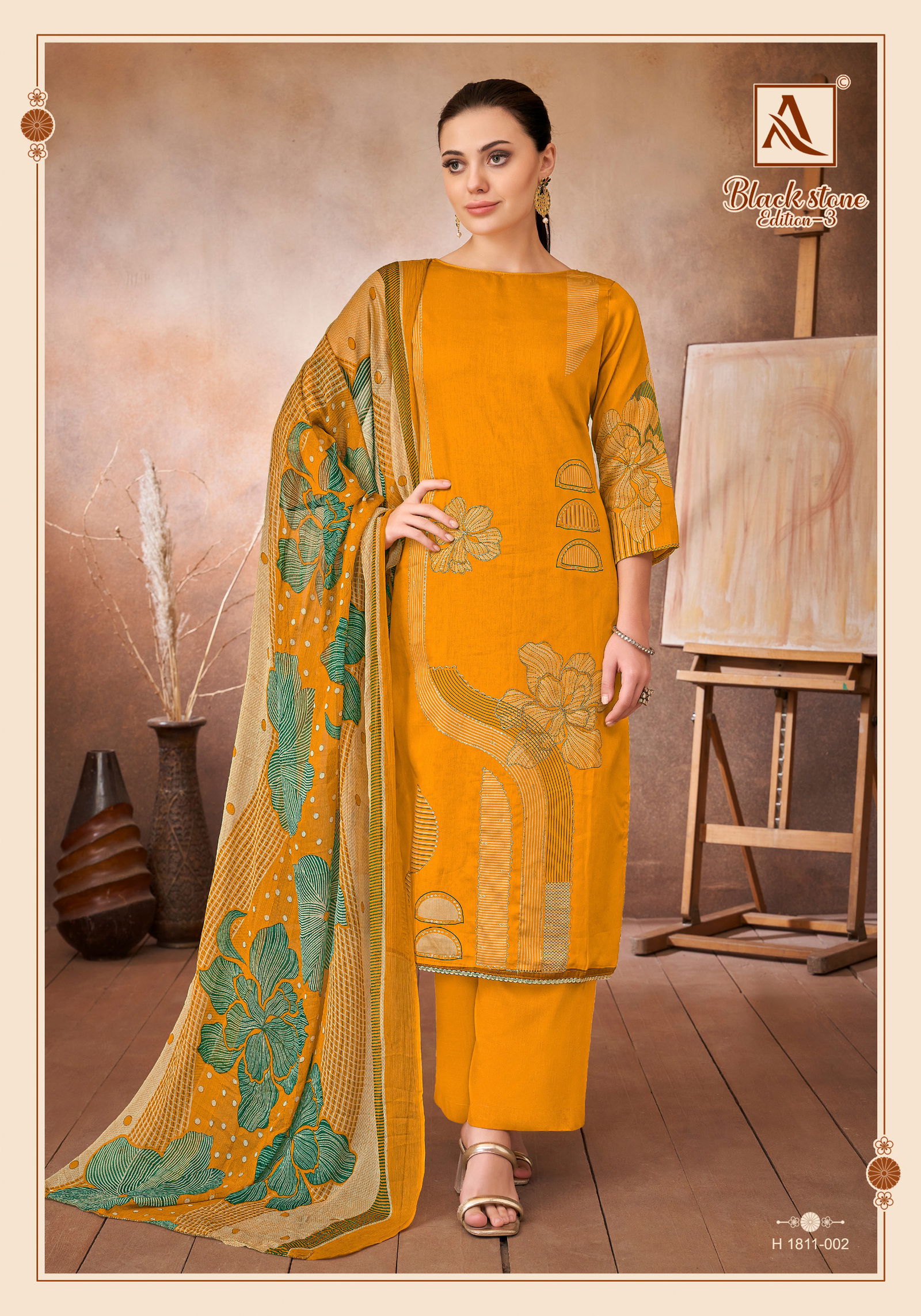Black Stone 3 By Alok Suit Jam Cotton Printed Dress Material Wholesale Online